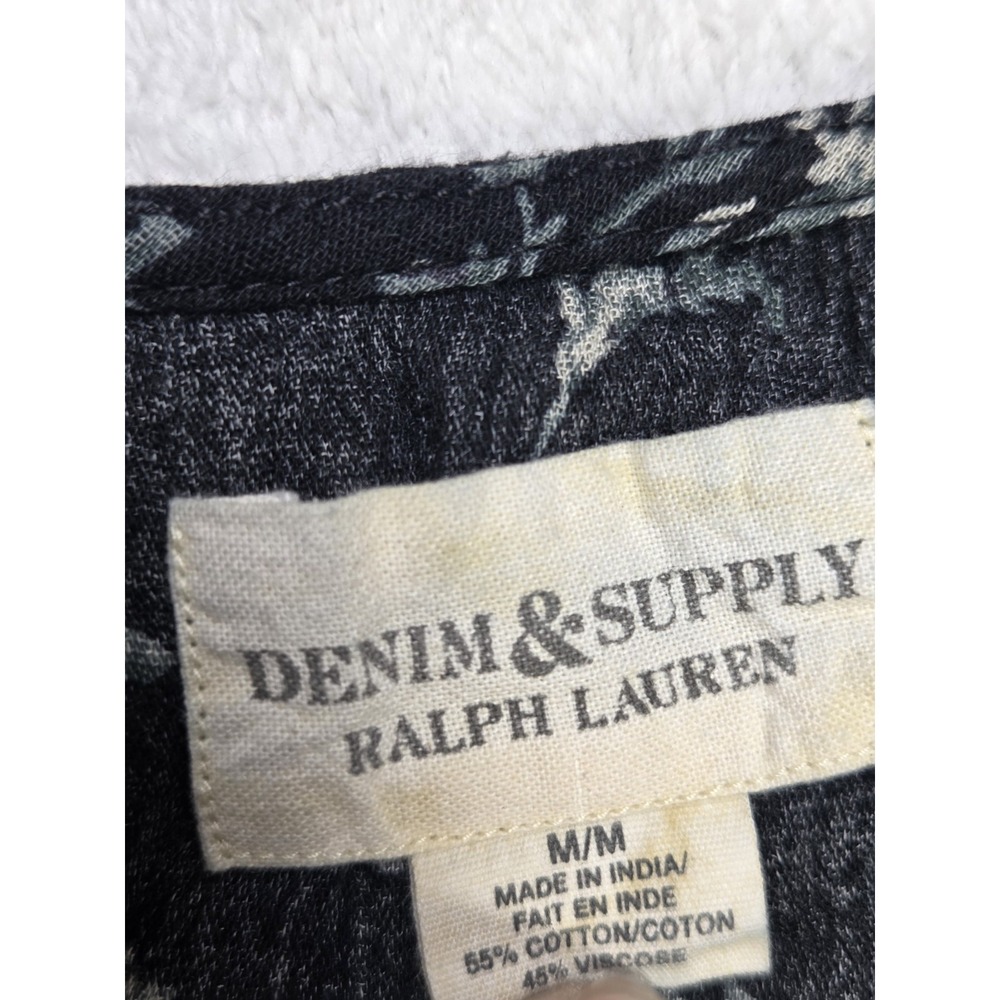 Denim & Supply Ralph Lauren Floral Dress Womens Medium Boho Peasant Rayon Blend - Picture 5 of 9